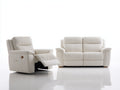 Ensemble de canapés - Similicuir - 184x96x103 cm - Blanc cassé - Style contemporain relax