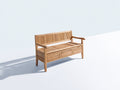 Banc de jardin-Bois-150x65x92 cm-Bois clair-Style classique avec rangement